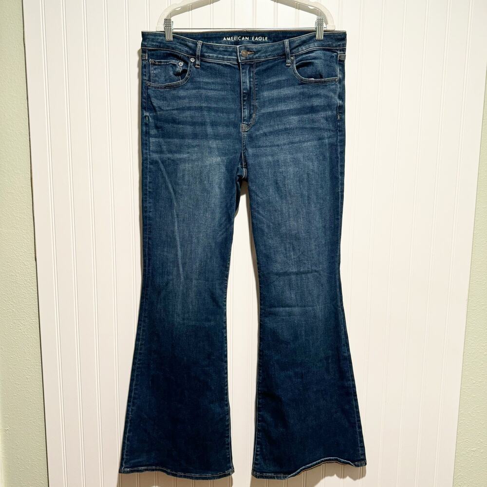 American Eagle Low Rise Flare Jeans Size 18 Long